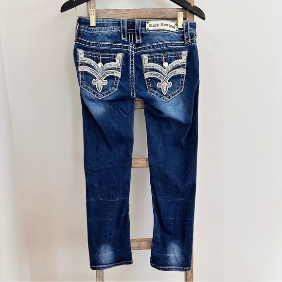 Rock Revival Iselin Cropped  Denim Capri Size 25 - Picture 2 of 13